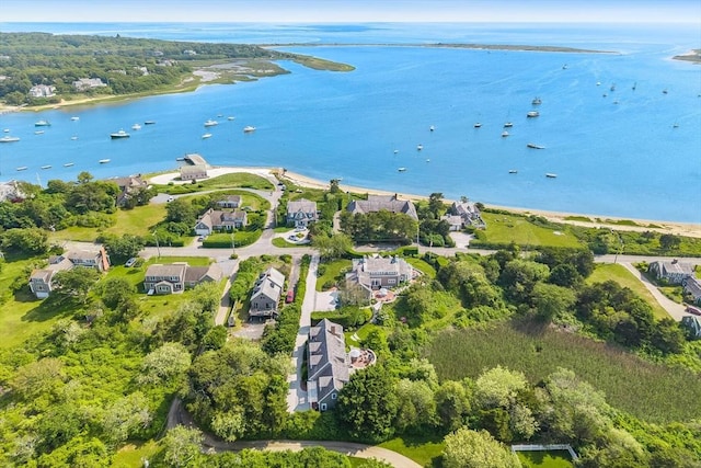 86 Champlain, Chatham, MA 02633 - aerial overview of property's location with a nearby body of water and nearby suburban area