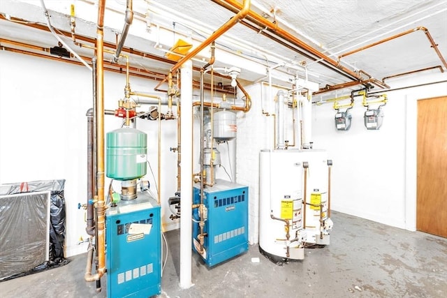 17 Matchett St, Boston, MA 02135 - utilities with water heater, a heating unit, and gas meter