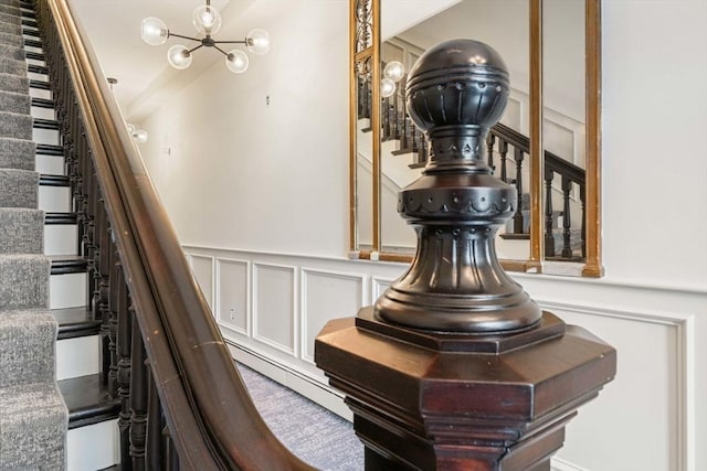 room details with an inviting chandelier