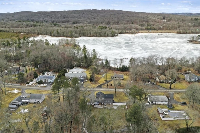 aerial view featuring a view of trees