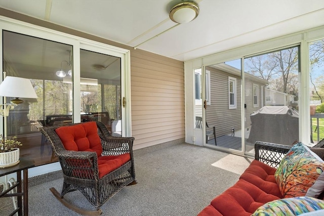 view of sunroom