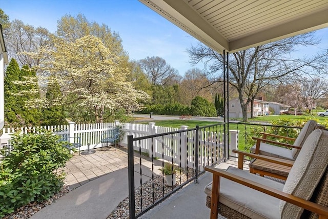 balcony with covered porch