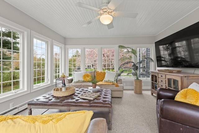 65 Stonegate Dr, East Bridgewater, MA 02333 - sunroom / solarium featuring carpet flooring, wood ceiling, and a wealth of natural light