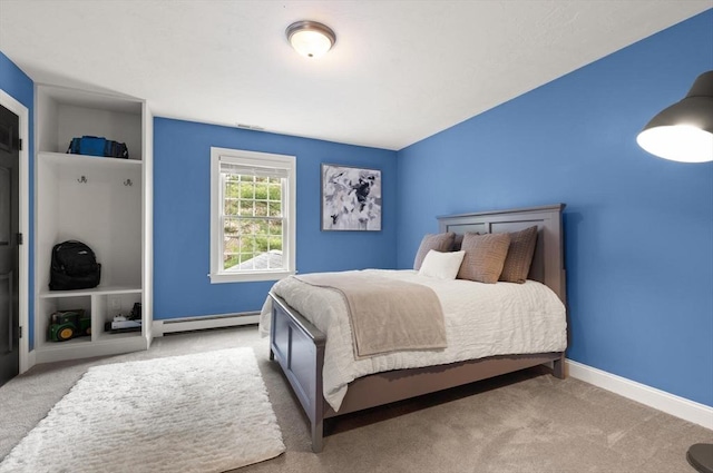 65 Stonegate Dr, East Bridgewater, MA 02333 - bedroom featuring carpet floors, baseboards, and a baseboard heating unit