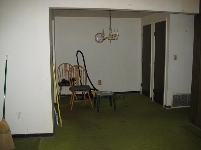 22 Kingswood Dr Unit 6F, Abington, MA 02351 - carpeted dining area featuring a chandelier