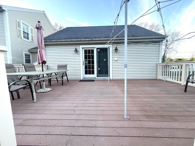 7 Glen Ave, Millbury, MA 01527 - wooden terrace with outdoor dining space