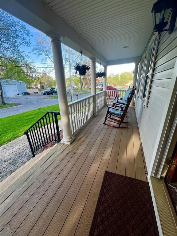 7 Glen Ave, Millbury, MA 01527 - wooden terrace with a yard and a porch