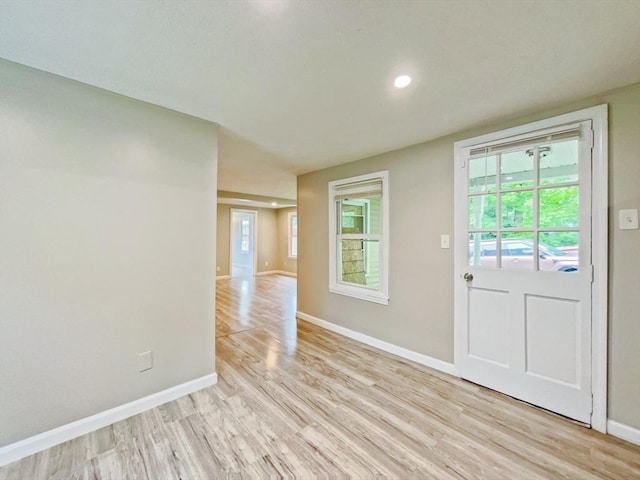 48-50 S Westfield St, Agawam, MA 01030 - doorway featuring light wood-style flooring, baseboards, healthy amount of natural light, and recessed lighting