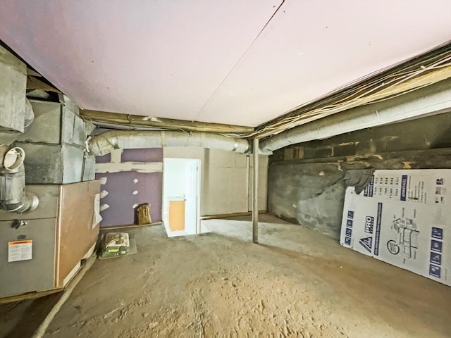 48-50 S Westfield St, Agawam, MA 01030 - unfinished below grade area with heating unit