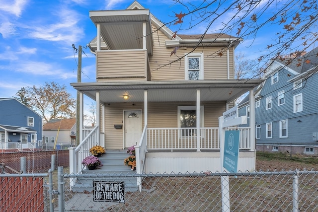 view of front of home with a porch