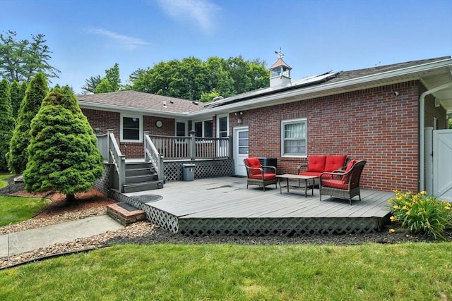 644 Stony Hill Rd, Wilbraham, MA 01095 - deck featuring outdoor lounge area and a lawn