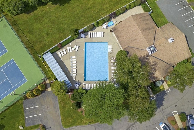 71 Weatherly Unit 71, Salem, MA 01970 - drone / aerial view of a pool area