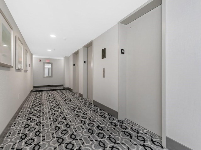 hall featuring elevator