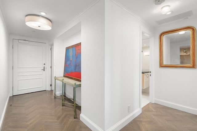 2 Commonwealth Ave Unit 15D, Boston, MA 02116 - hall with baseboards and ornamental molding