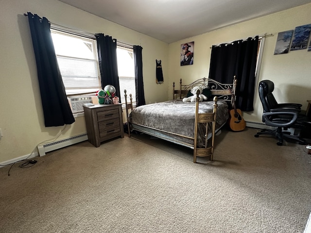 bedroom featuring baseboard heating