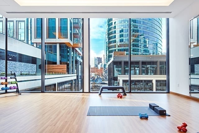 interior space featuring hardwood / wood-style floors