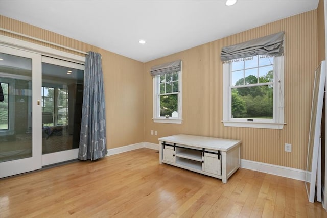 768 Plymouth St, Abington, MA 02351 - empty room featuring light wood-style floors, baseboards, and recessed lighting