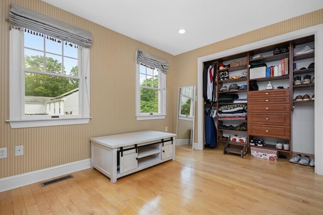 768 Plymouth St, Abington, MA 02351 - miscellaneous room with light wood-type flooring and baseboards