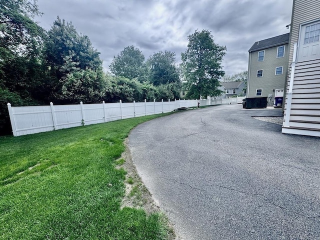 view of asphalt driveway