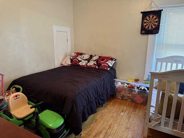 bedroom featuring light hardwood / wood-style flooring