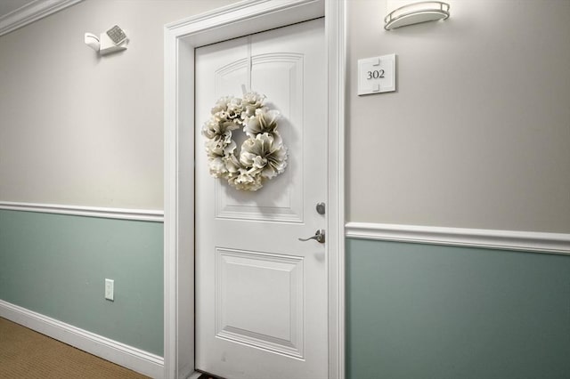 view of doorway to property