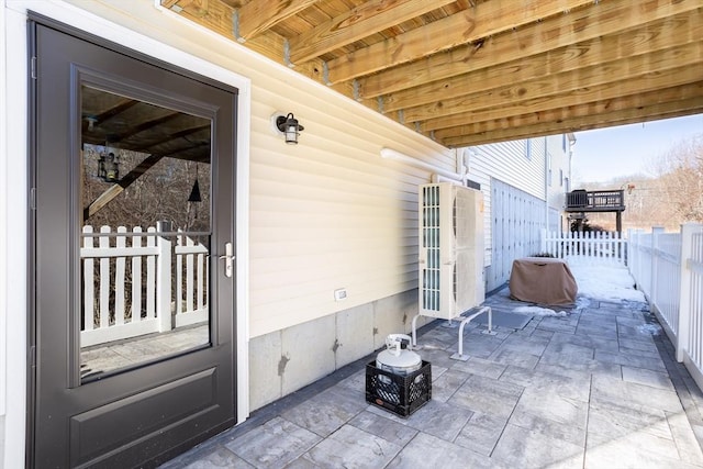 view of patio with fence