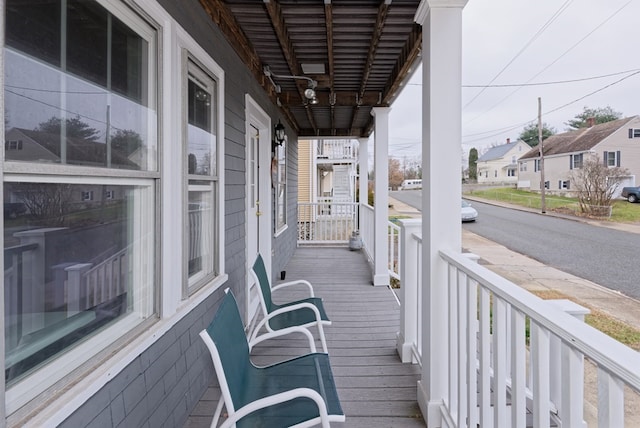 balcony with covered porch