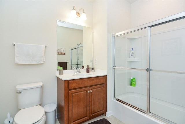 62 Abigail Way Unit 2003, Reading, MA 01867 - bathroom with vanity and bath / shower combo with glass door