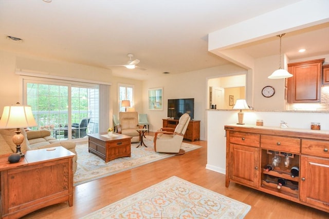 62 Abigail Way Unit 2003, Reading, MA 01867 - living room with light wood finished floors and a ceiling fan