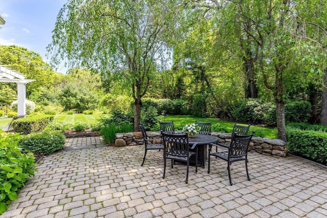 view of patio with outdoor dining space