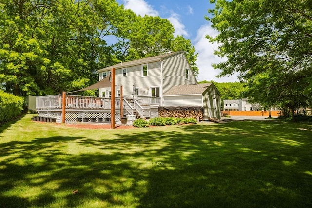 6 Gentry Ln, Taunton, MA 02780 - back of house featuring a deck