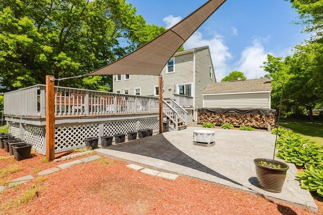 6 Gentry Ln, Taunton, MA 02780 - back of property with a patio area and a deck