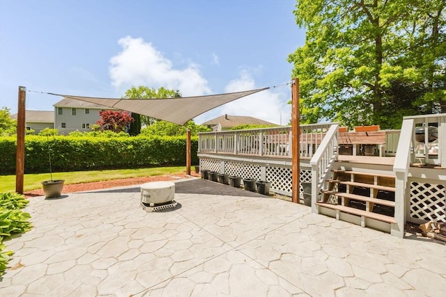 6 Gentry Ln, Taunton, MA 02780 - view of patio / terrace with a wooden deck