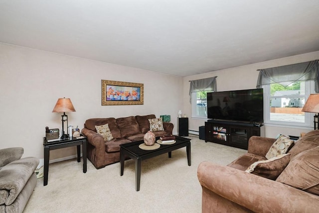 6 Gentry Ln, Taunton, MA 02780 - living area with light colored carpet and a baseboard heating unit