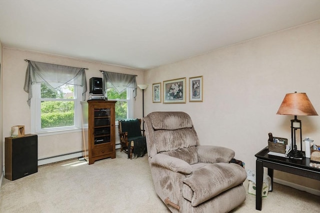 6 Gentry Ln, Taunton, MA 02780 - sitting room featuring carpet flooring and a baseboard radiator