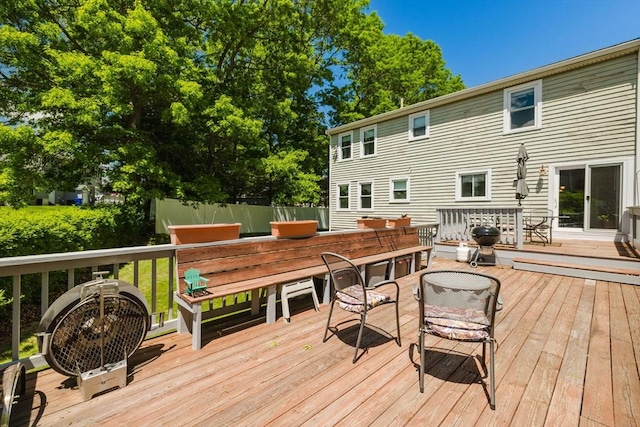 6 Gentry Ln, Taunton, MA 02780 - wooden deck featuring outdoor dining area