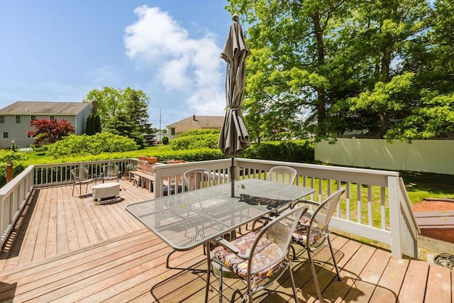 6 Gentry Ln, Taunton, MA 02780 - wooden terrace featuring outdoor dining area