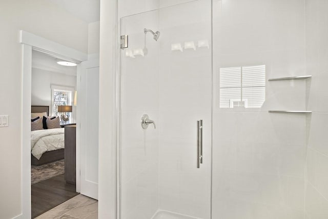 bathroom with an enclosed shower