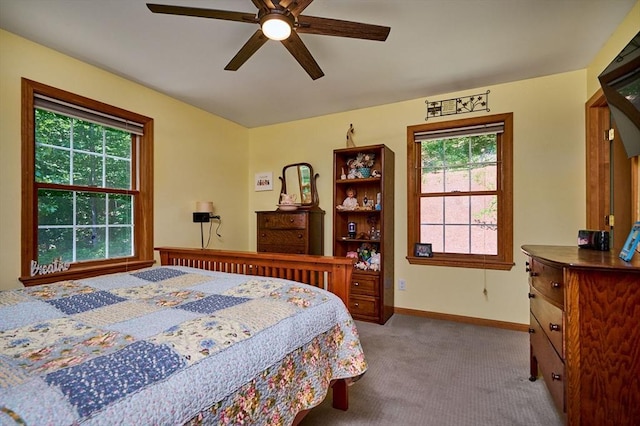 43 Ridge Rd, Erving, MA 01344 - bedroom with carpet floors, baseboards, and a ceiling fan