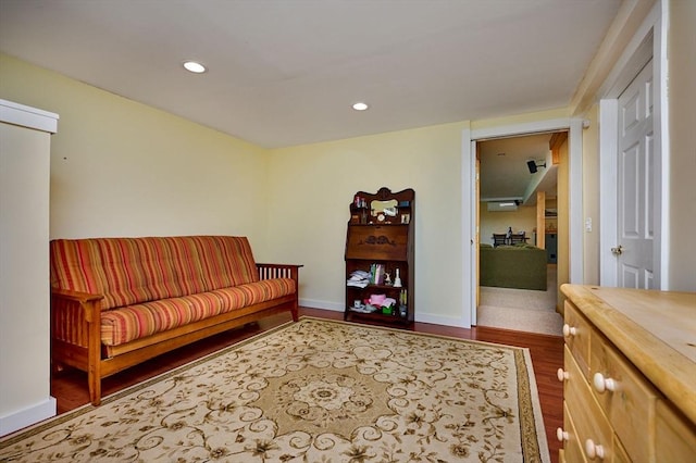 43 Ridge Rd, Erving, MA 01344 - sitting room featuring wood finished floors, recessed lighting, and baseboards