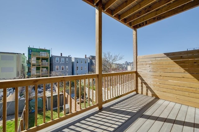 view of wooden terrace