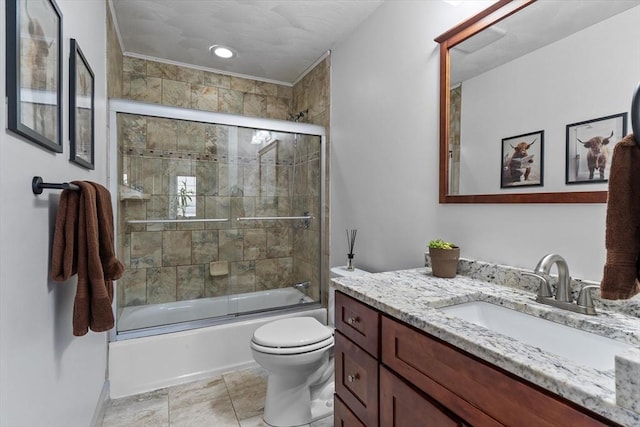 12 School St Unit 3, Salem, MA 01970 - bathroom featuring vanity, toilet, and shower / bath combination with glass door