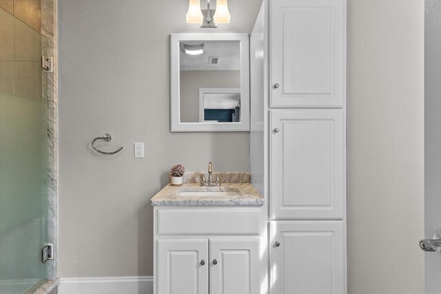 12 School St Unit 3, Salem, MA 01970 - bathroom featuring an enclosed shower and vanity