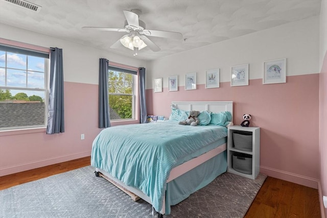12 School St Unit 3, Salem, MA 01970 - bedroom featuring baseboards, wood finished floors, and a ceiling fan