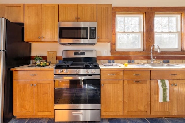 kitchen with appliances with stainless steel finishes and sink