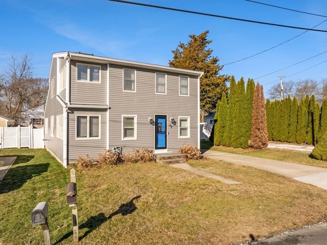 front of property with a front yard