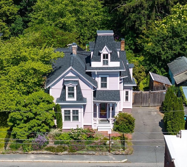 203 State St, Northampton, MA 01060 - view of front of house featuring a chimney and a shingled roof