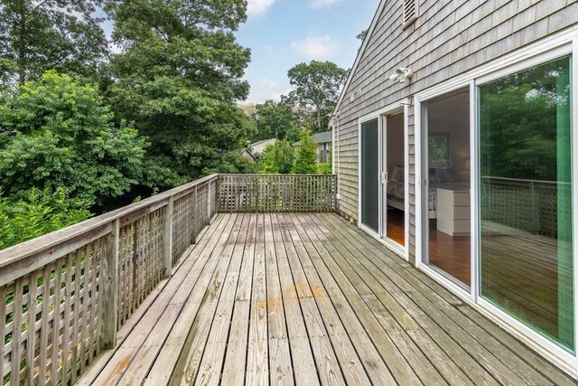 view of wooden deck