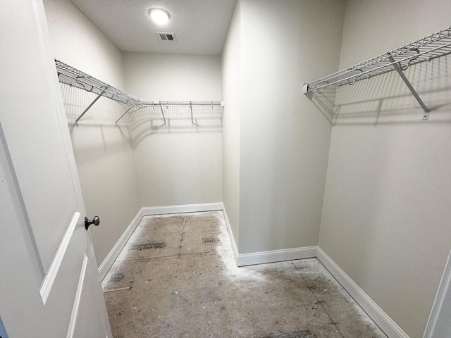 view of walk in closet