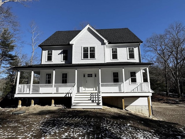 farmhouse-style home featuring a porch